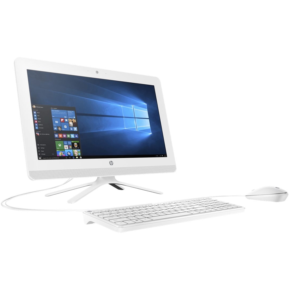 Left View: HP - Pavilion 24" All-In-One - Intel Pentium - 8GB Memory - 1TB Hard Drive - Snow White