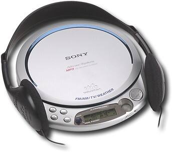 Angle Standard. Sony - CD Walkman with ATRAC3/MP3 Playback.