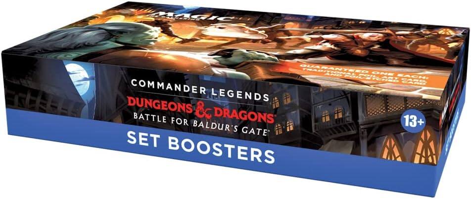 MAGIC THE GATHERING COMMANDER LEGENDS DUNGEONS & DRAGONS BATTLE FOR BALDUR'S GATE SET BOOSTERS 13+ GUARANTEED ONE AND POIL EACH TRADITIONAL ART CARD