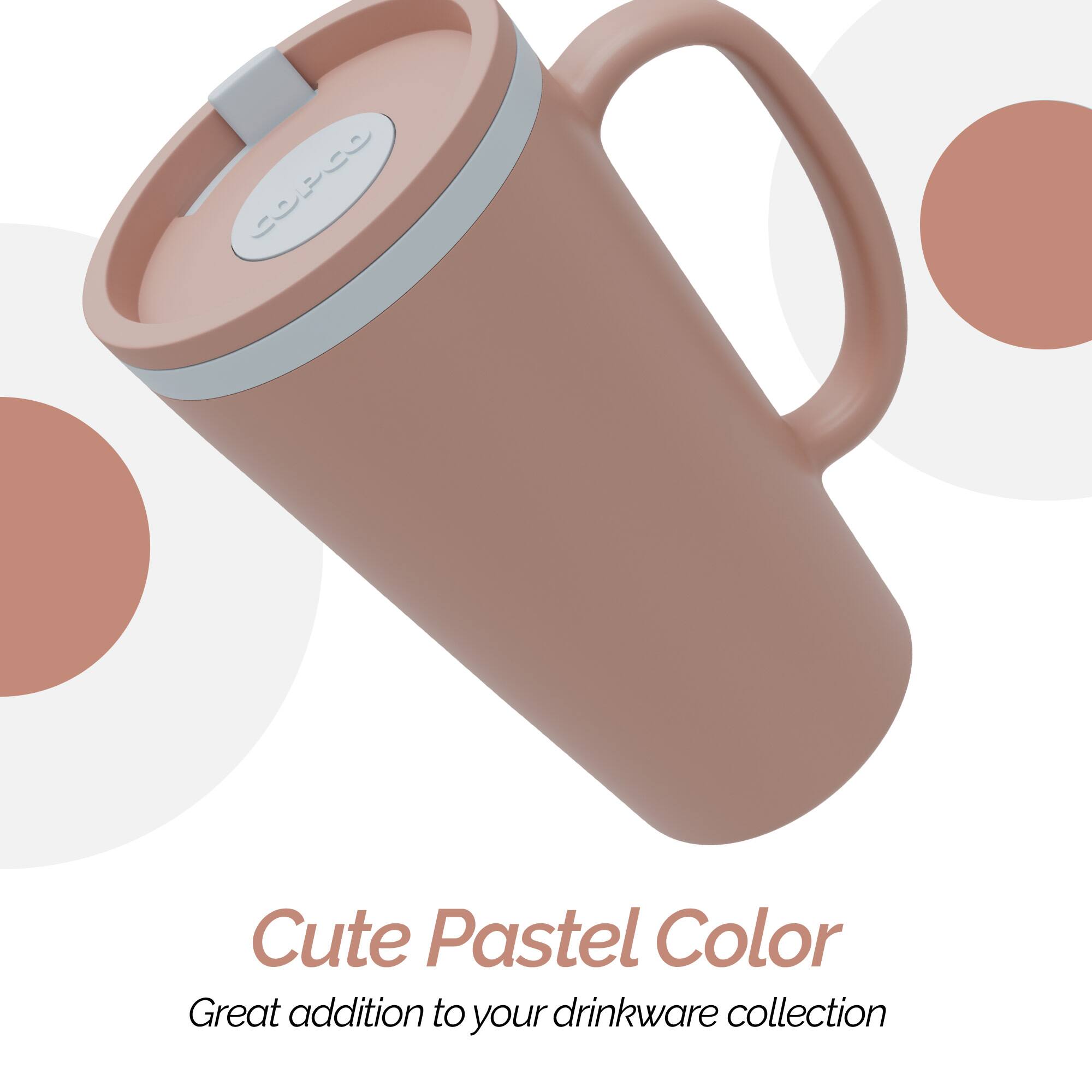 Cute Pastel Color  
Great addition to your drinkware collection