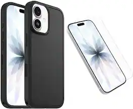 OtterBox - iPhone 17 (Only) Bundle: Symmetry Series+ Case & Screen Protector - Snaps to MagSafe - Ultra-Sleek - Black