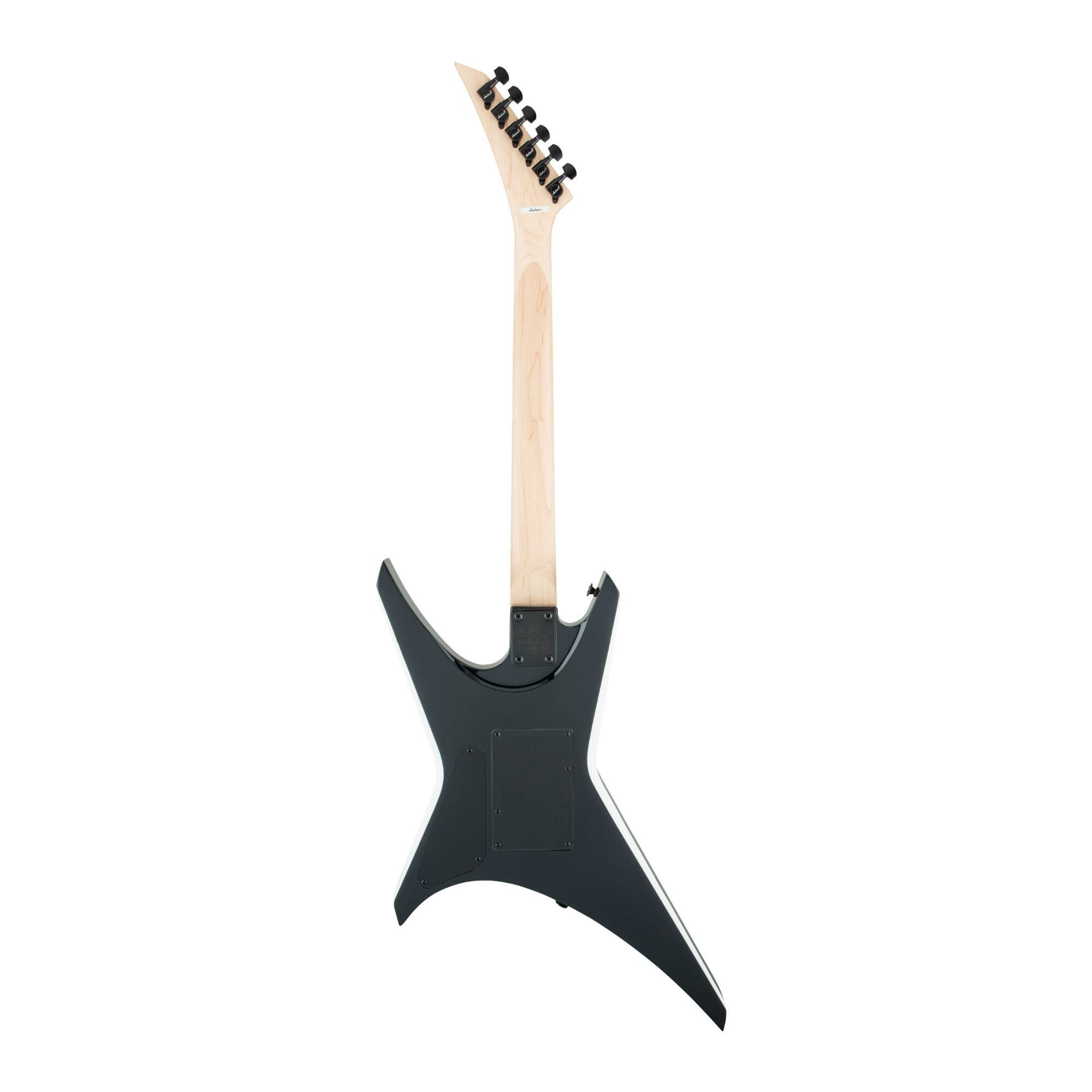 Angle. Jackson - Jackson JS Series Warrior JS32 6 String Black with White Bevels Electric Guitar.