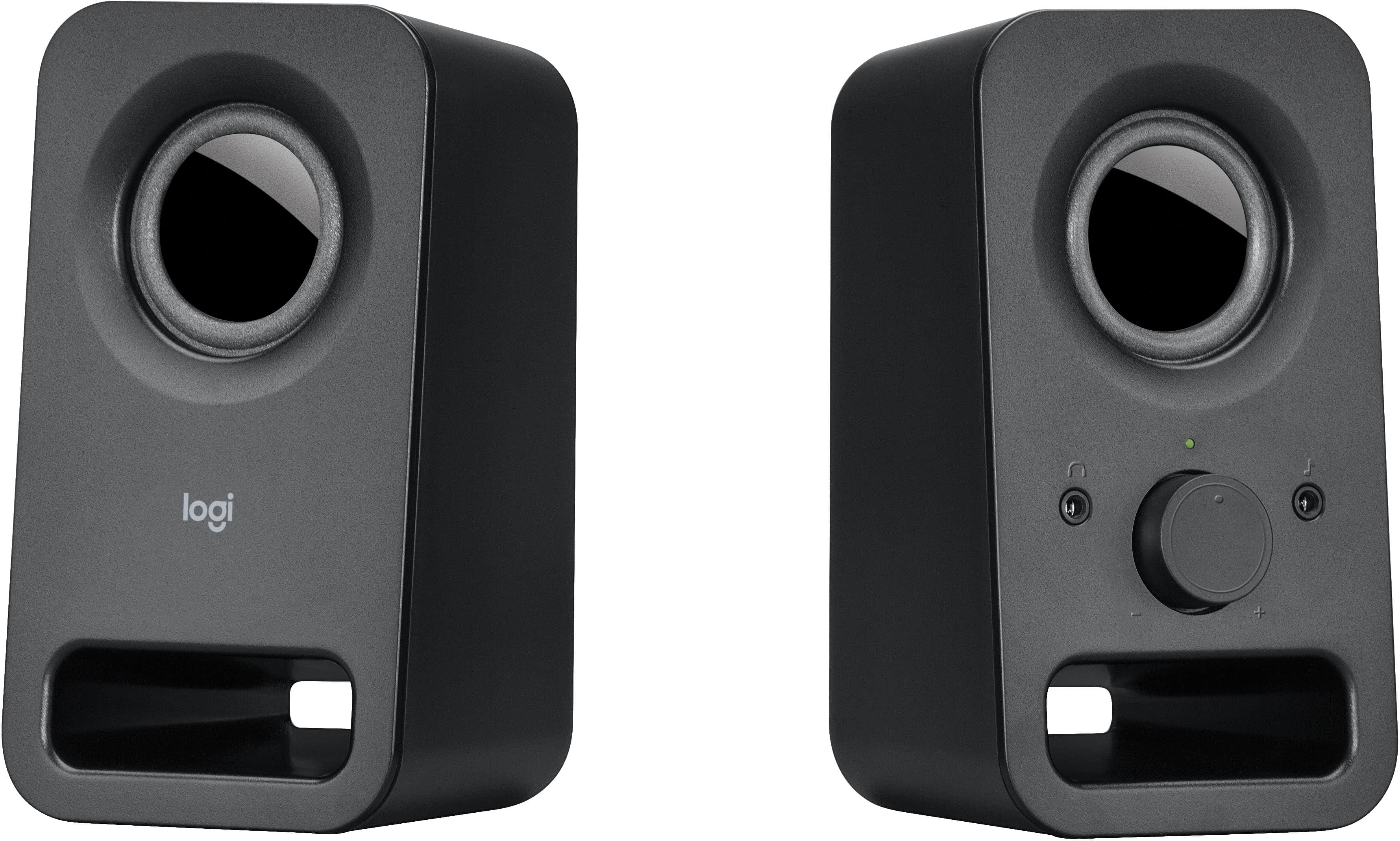 Front. Logitech - z150 2.0 Multimedia Speakers (2-Piece) - Black.