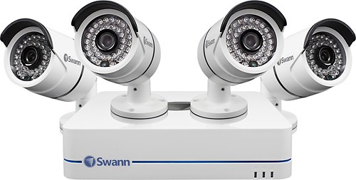  Swann - 8-Channel, 4-Camera Indoor/Outdoor High-Definition NVR Security System