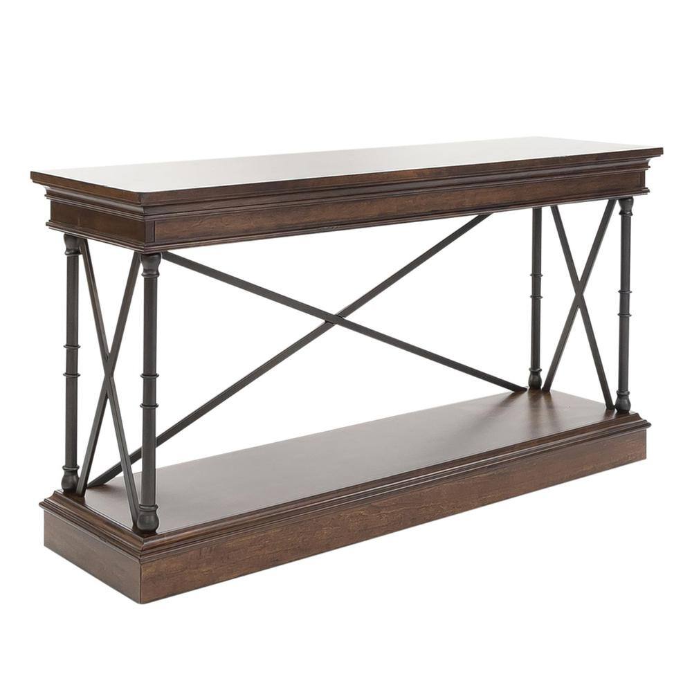 Alt View 1. Liberty Furniture Industries - Tribeca Sofa Table in Cordovian Brown - Brown.