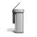 Alt View 2. simplehuman - 58L rectangular sensor can with voice and motion control, brushed stainless steel - Brushed.