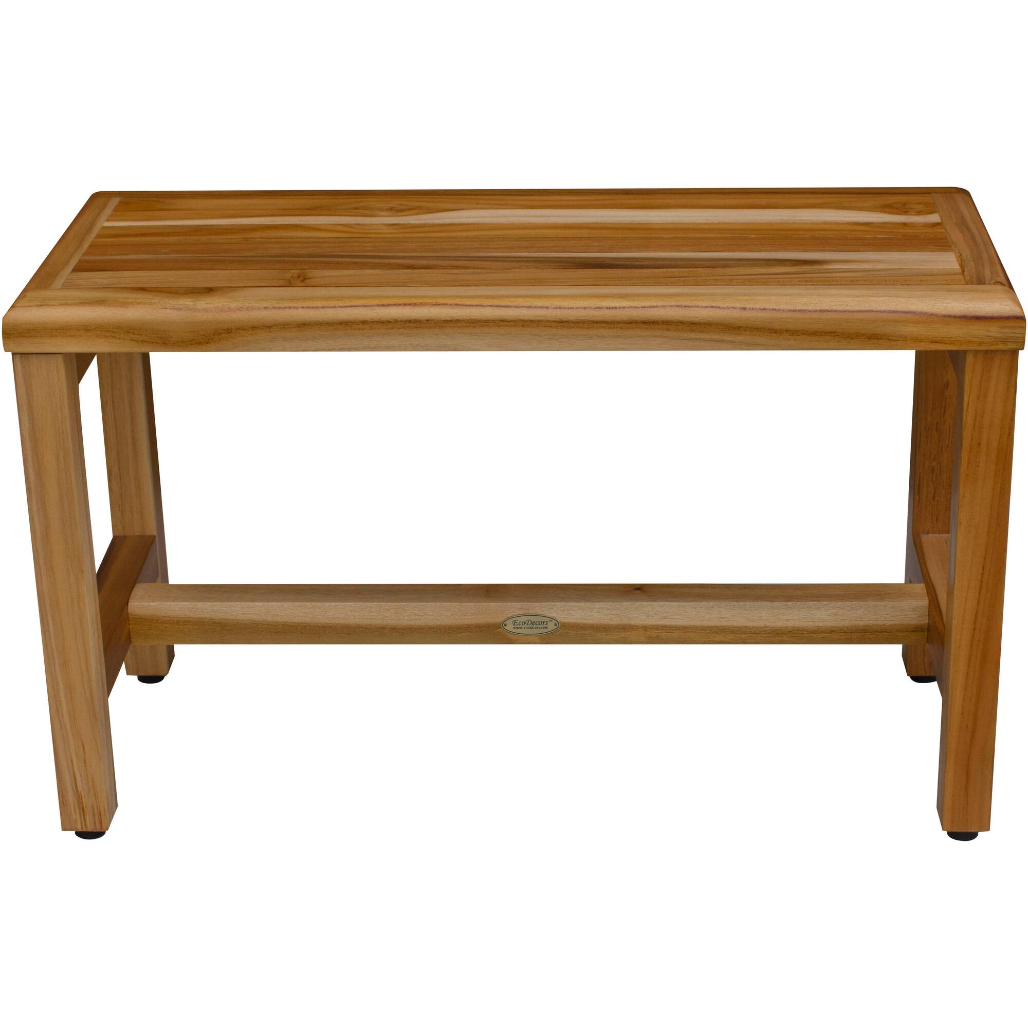 Back. EcoDecors - EcoDecors Eleganto EarthyTeak 30" Teak Wood Shower Bench - EarthyTeak.