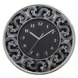 FC Design - 13.5"H Silver Black Elegant Filigree Wall Clock - Decorative Timepiece - Multicolor