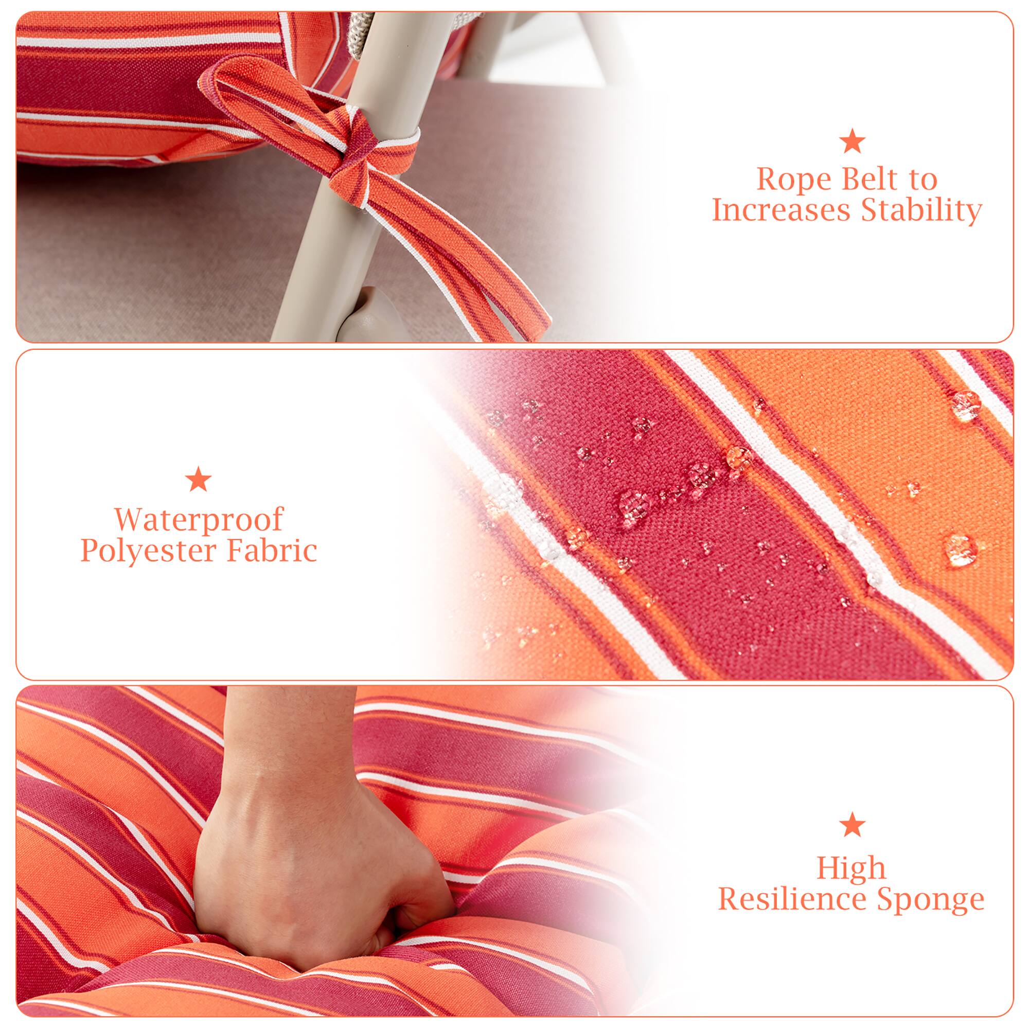 - Rope Belt to Increases Stability
- Waterproof Polyester Fabric
- High Resilience Sponge