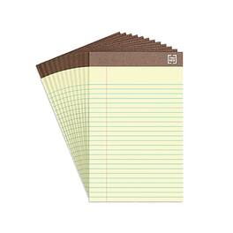 TRU RED - Notepad, 5" x 8", Narrow Ruled, Canary, 50 Sheets/Pad, Dozen - Yellow