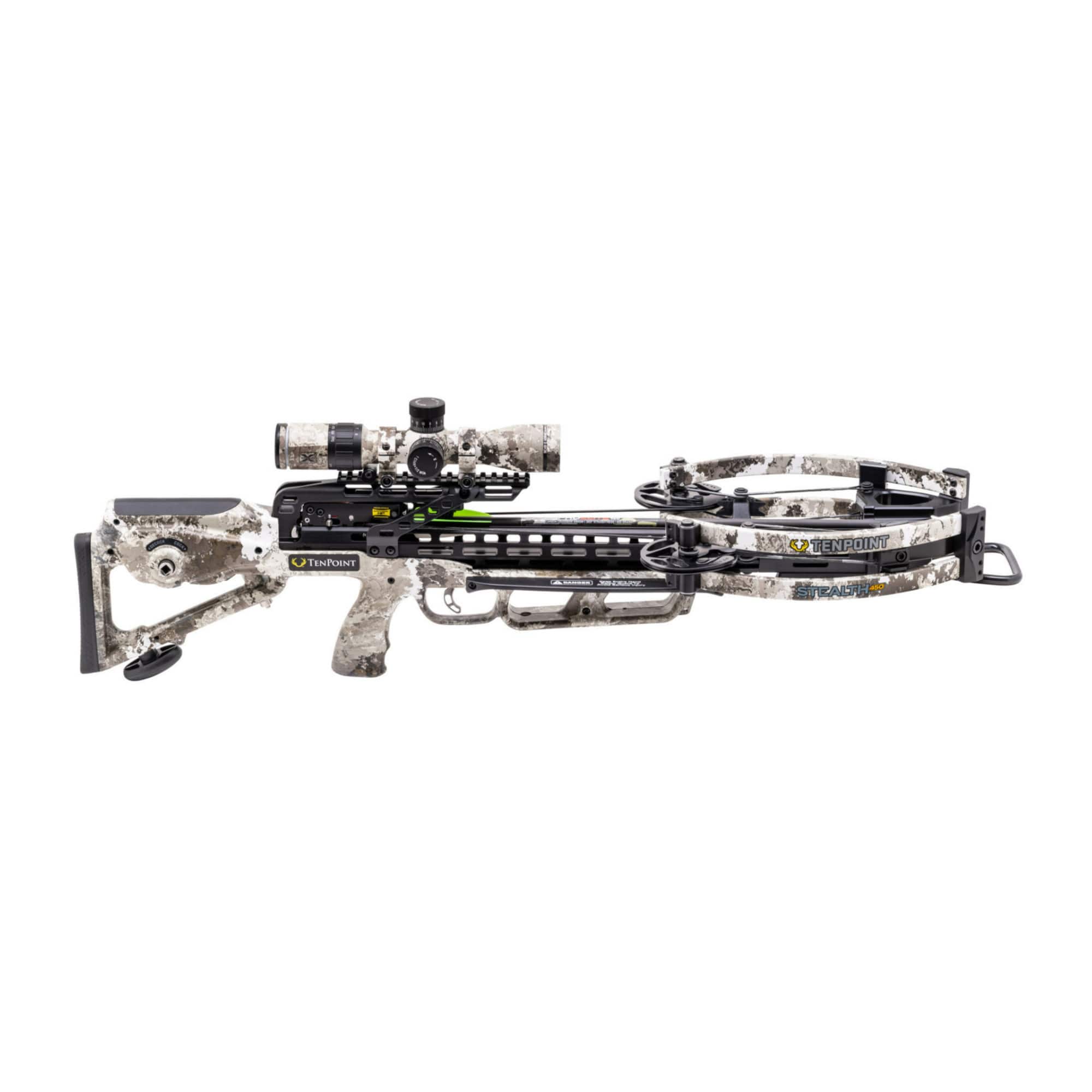 TenPoint - Stealth 450 FPS Crossbow Package Evo-X Elite Camo Scope - Veil Alpine