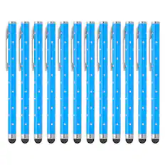 Front. Unique Bargains - Stylus Pens for Touch Screens, 12pcs High Precision Universal Bling Metal Capacitive Pen for Touch Screen Devices Phone - Blue.