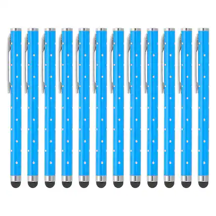 Front. Unique Bargains - Stylus Pens for Touch Screens, 12pcs High Precision Universal Bling Metal Capacitive Pen for Touch Screen Devices Phone - Blue.