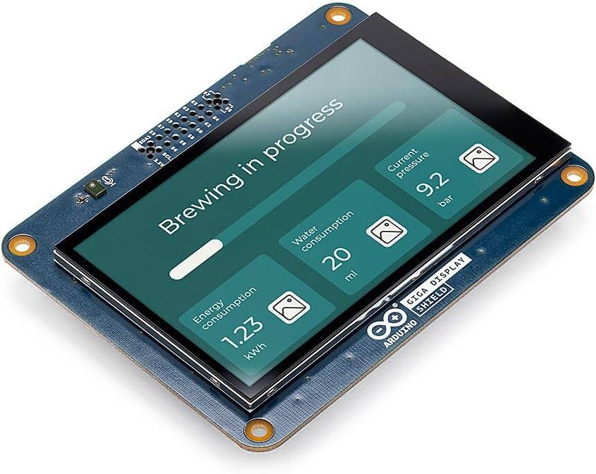 Arduino - GIGA Display Shield 3.97” Touch Screen GIGA R1 WiFi with IMU, and Arducam Connector