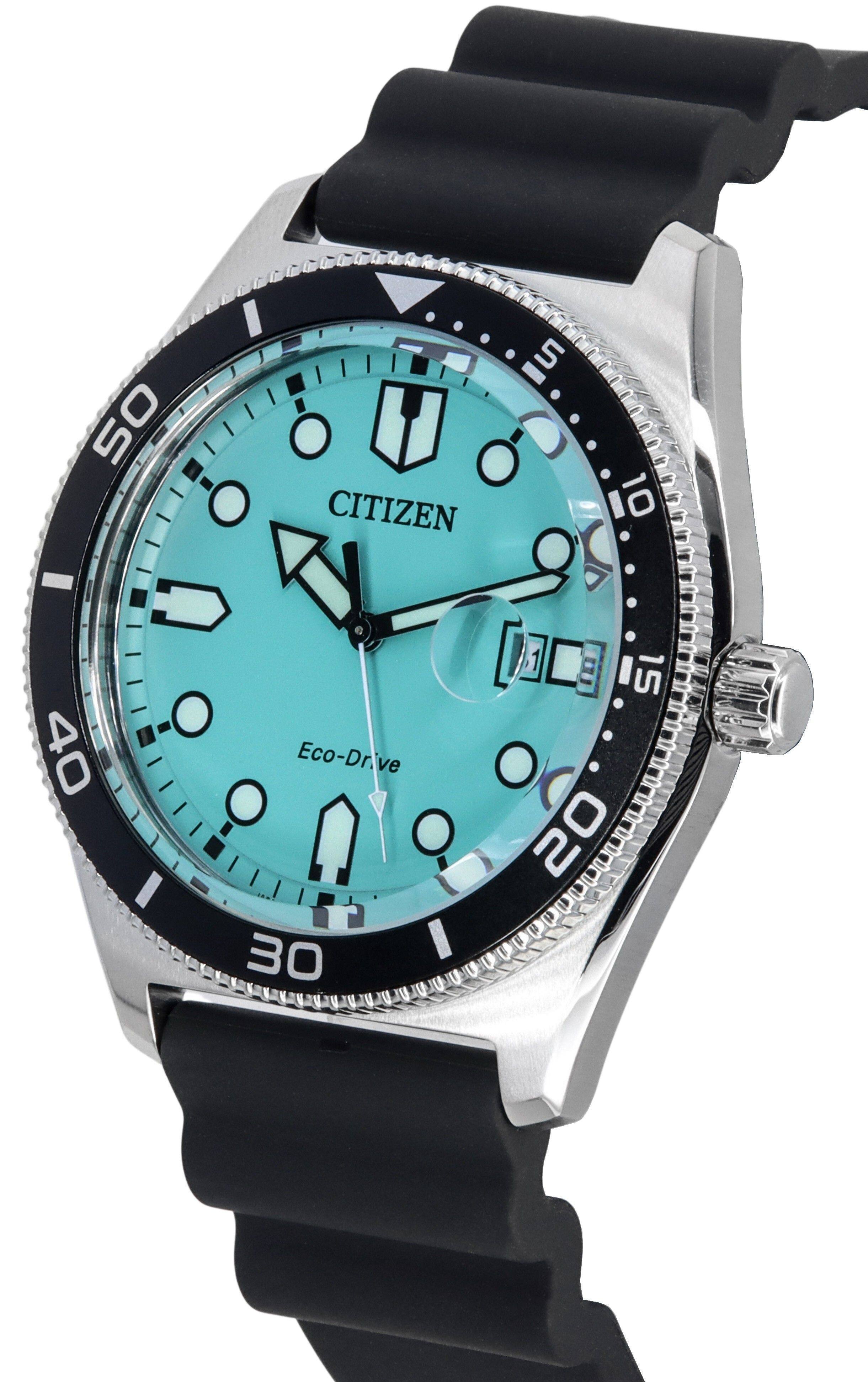 Citizen Eco Drive Rubber Strap Dial AW1760 14X 100M Men's Watch