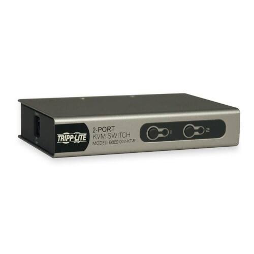Front Standard. Tripp Lite - 2-Port Desktop KVM Switch.