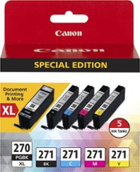 Canon - 270 XL/CLI-271 5-Pack Special Edition Ink Cartridges - Black/Cyan/Magenta/Yellow - Front_Zoom