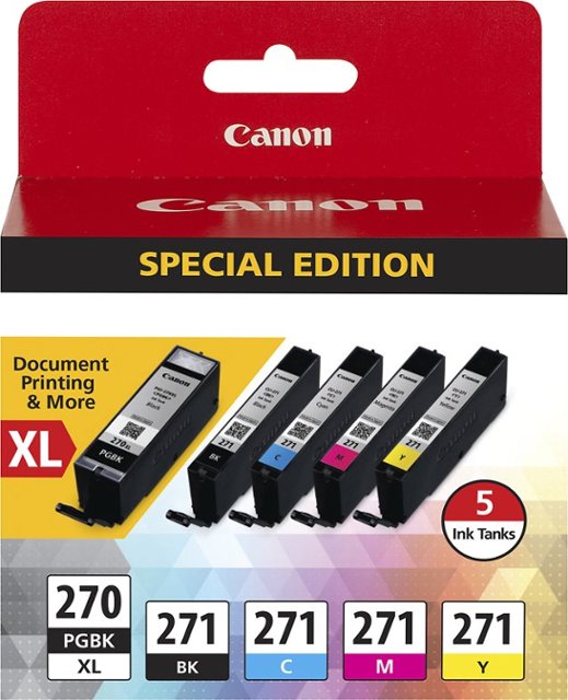 Canon 270 XL/CLI-271 5-Pack Special Edition Ink Cartridges Black 