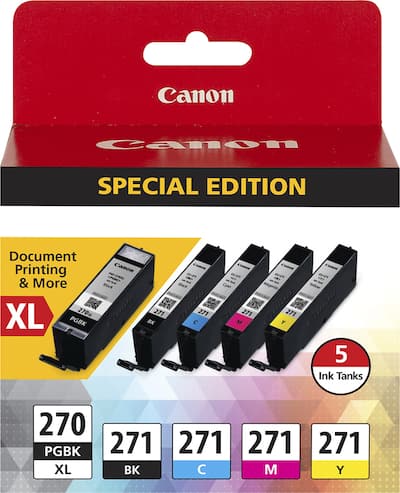 Canon 270 XL/CLI 271 5 Pack Special Edition Ink Cartridges Black Canon 270 XL/CLI 271 5 Pack Special Edition Ink Cartridges Black