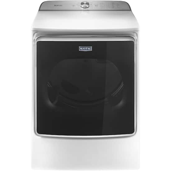 Maytag 9 2 Cu Ft 10 Cycle Electric Dryer With Steam White Medb955fw Best Buy