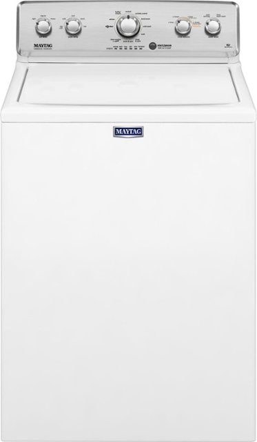 Front Zoom. Maytag - 4.2 Cu. Ft. High Efficiency Top Load Washer with Dual-Action PowerWash Agitator - White.