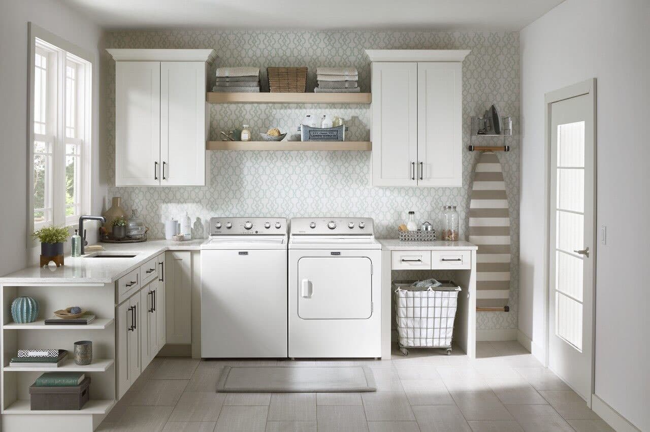 Alt View 23. Maytag - 4.2 Cu. Ft. High Efficiency Top Load Washer with Dual-Action PowerWash Agitator - White.