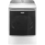 Maytag - 9.2 Cu. Ft. 10-Cycle Gas Dryer with Steam - White - Front_Standard