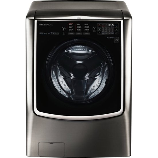 Centrum løber tør Daggry LG SIGNATURE 5.8 Cu. Ft. High-Efficiency Smart Front Load Washer with Steam  and TurboWash Technology Premium Black Stainless Steel WM9500HKA - Best Buy