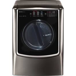 LG - SIGNATURE 9.0 Cu. Ft. Smart Electric Dryer with Steam and Sensor Dry - Black Stainless Steel