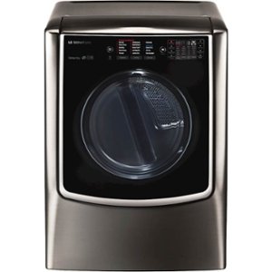 LG - SIGNATURE 9.0 Cu. Ft. Smart Electric Dryer with Steam and Sensor Dry - Black Stainless Steel