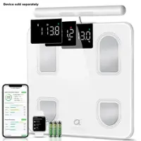 Arboleaf Smart Scale for Body Weight with 8 Electrode, High Precision 26 Body Composition Analyzer, FSA or HSA eligible - White - Front_Zoom