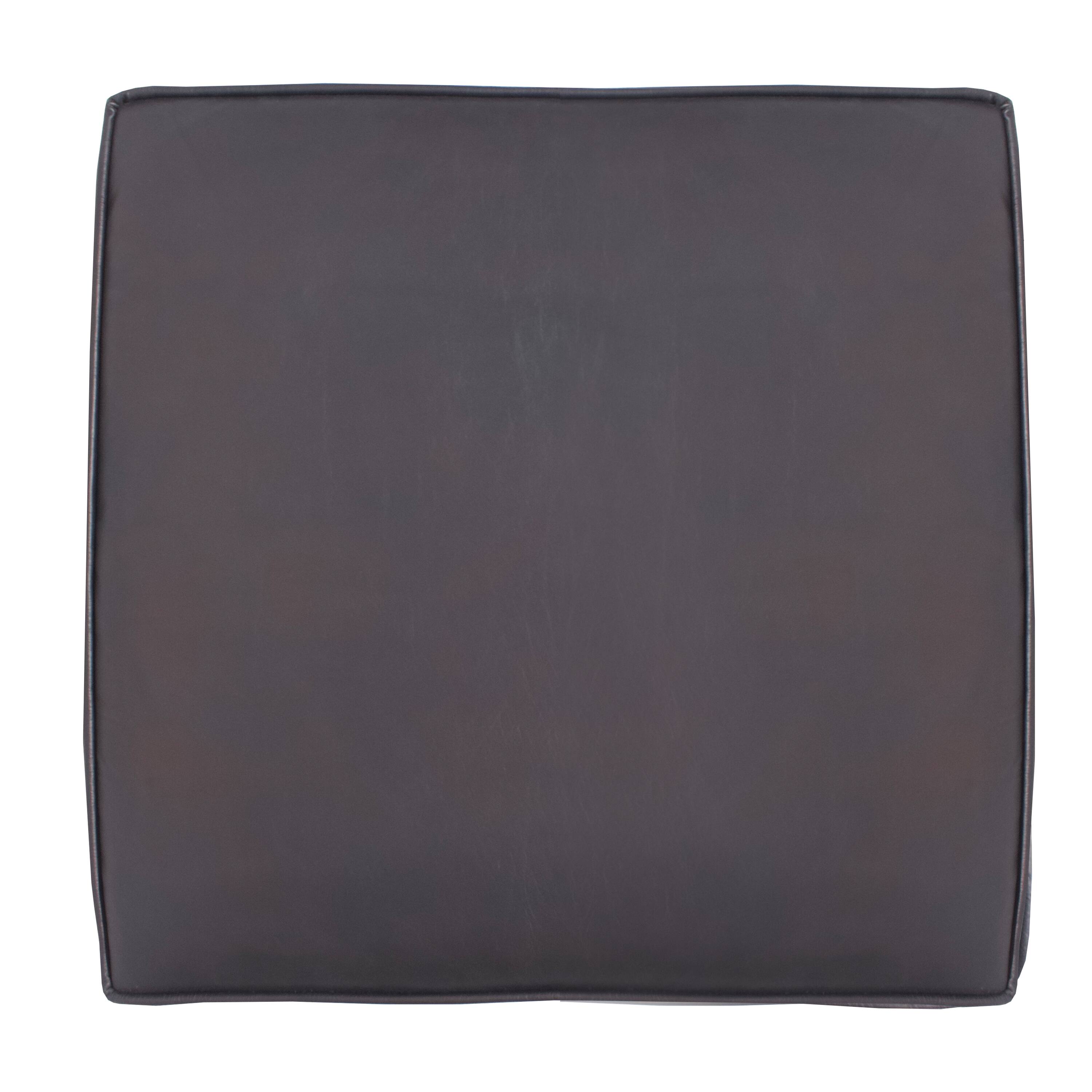 Alt View 5. Manhattan Lane - Amber Accent Chair, Handcrafted Slatted Mango Wood, Black Buffalo Leather Cushions, Angled Legs - Black.