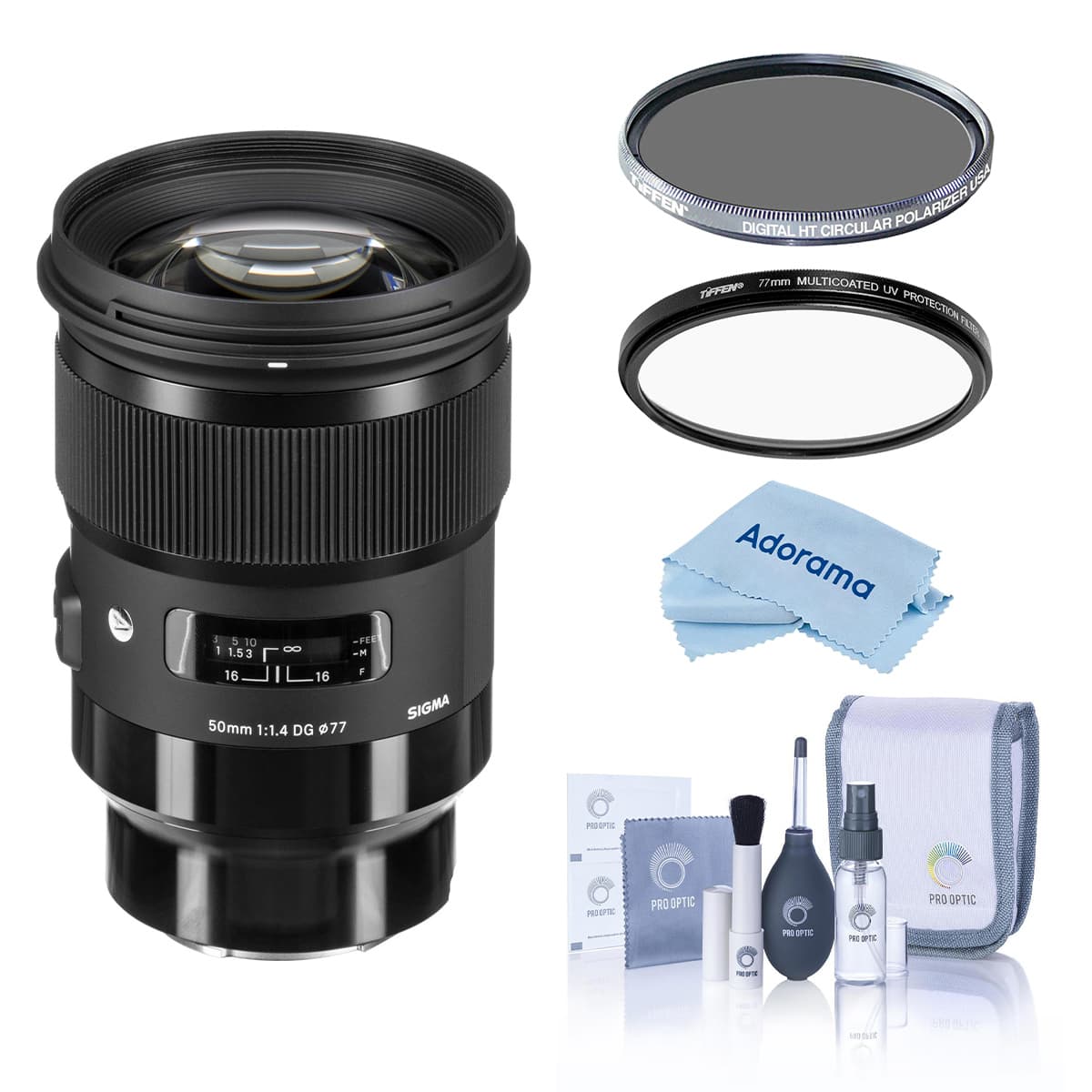 Sigma - 50mm f/1.4 DG HSM ART Lens for Leica L-Mount Cameras, USA Warranty - Bundle with Hoya NXT Plus 77mm HMC UV Filter,
