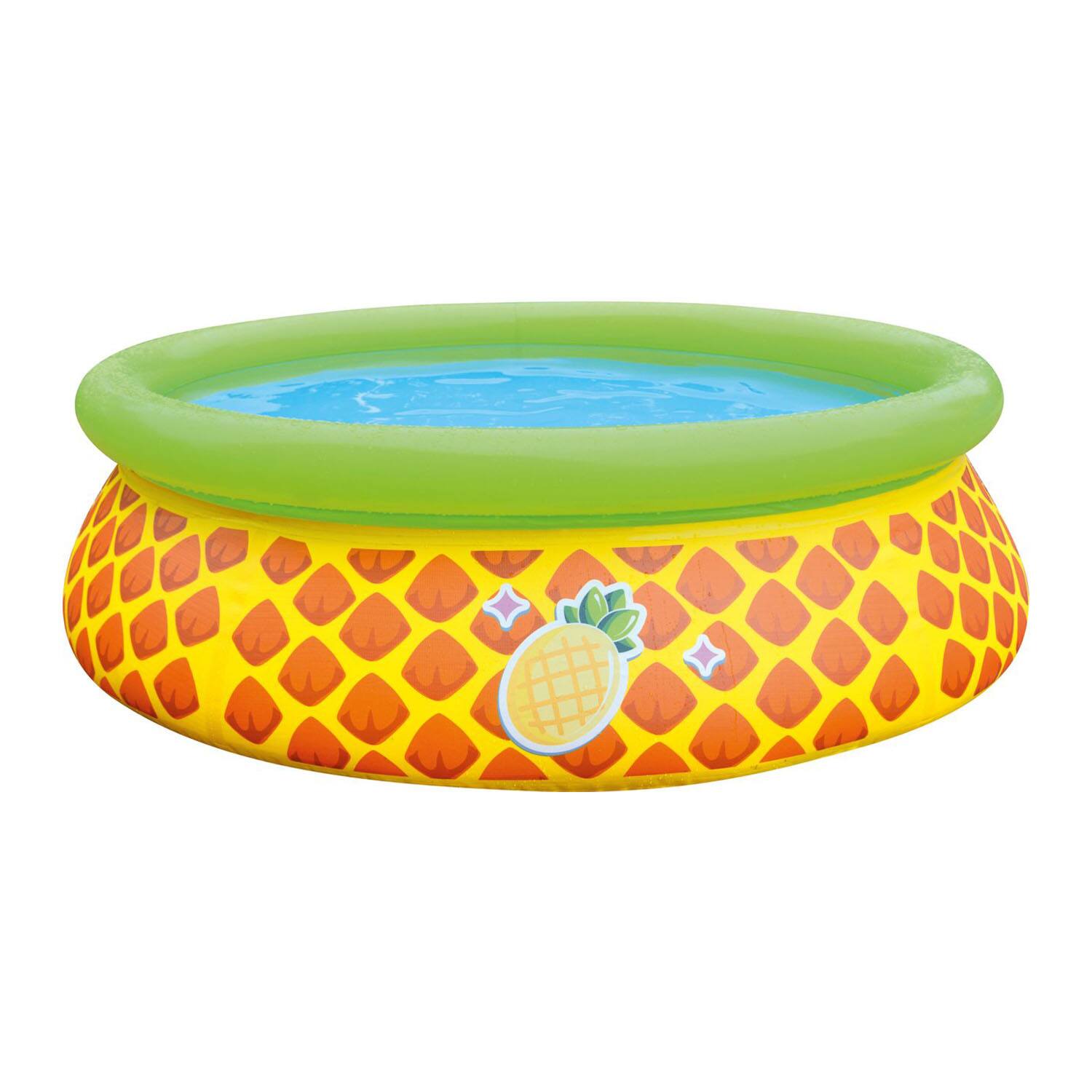Front. Jleisure - JLeisure 5' x 16.5" 3D Pineapple Inflatable Outdoor Kiddie Splash Swimming Pool - Pineapple.