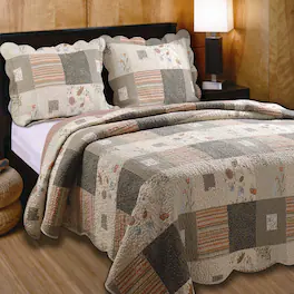 Hivvago - Twin size 100% Cotton Oversized Quilt Set with Sham Southwest Style - Multicolor