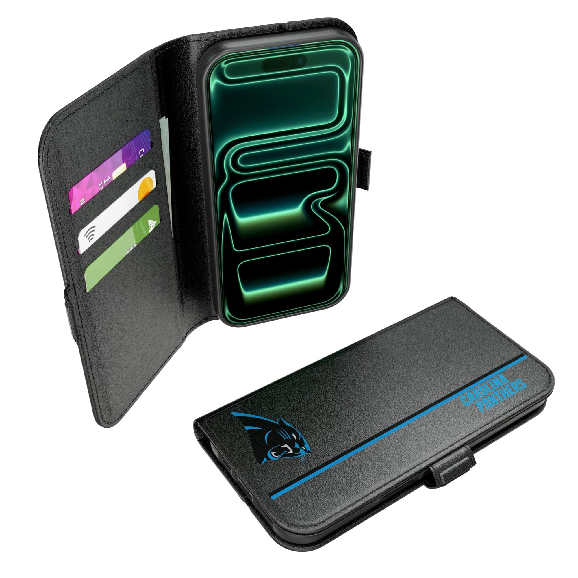 Keyscaper - NFL - Carolina Panthers iPhone Folio 2.0 Case - 17 Pro Max - Black price history on PriceWatchPro