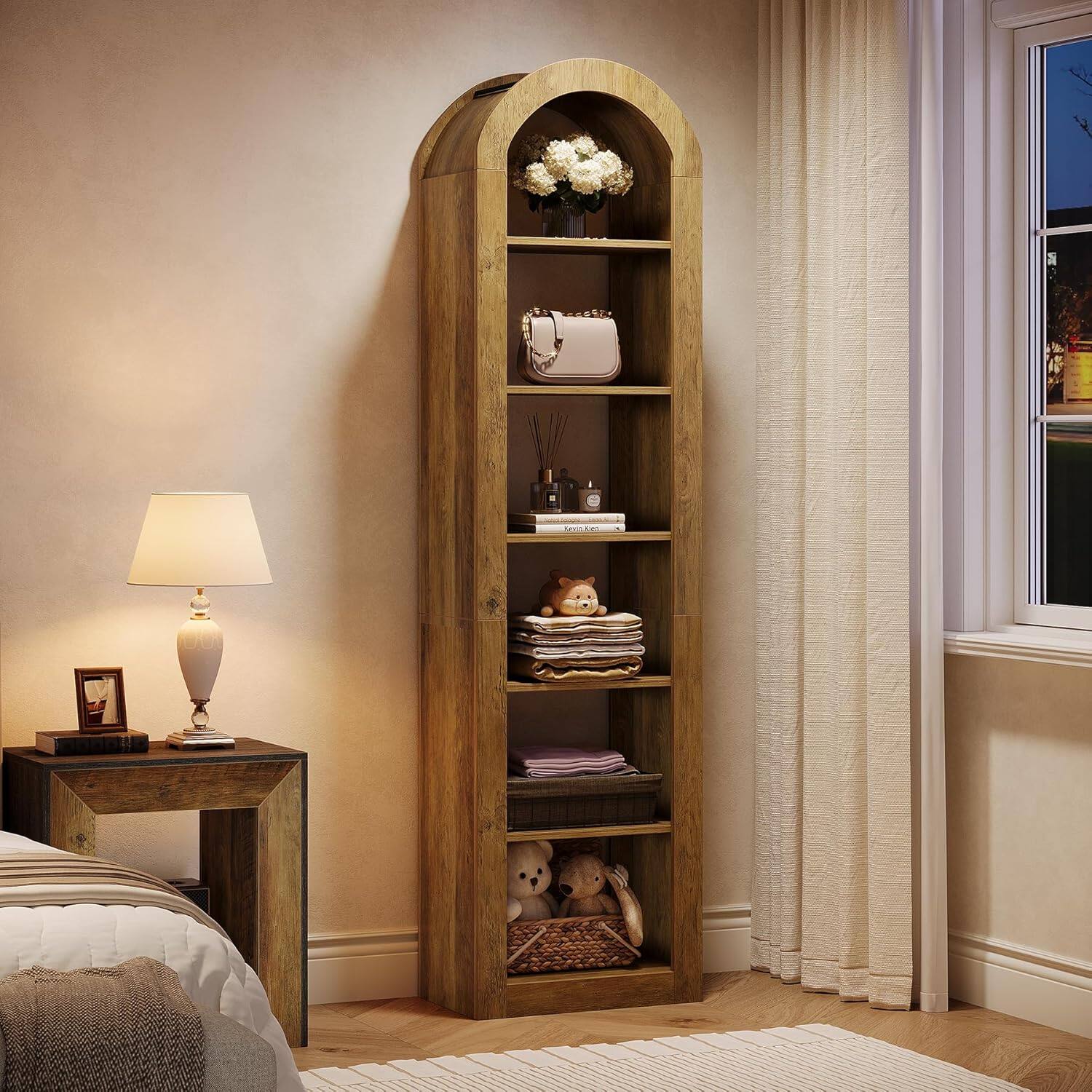 Tribesigns Bookshelf with Engineered Wood Construction and Book and ...