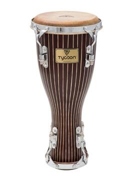 Tycoon Percussion - Itotele, Medium-Size Double-Headed Traditional Bata Drum, Siam Oak Shell, Water Buffalo Skin Heads, Chrome Hardware
