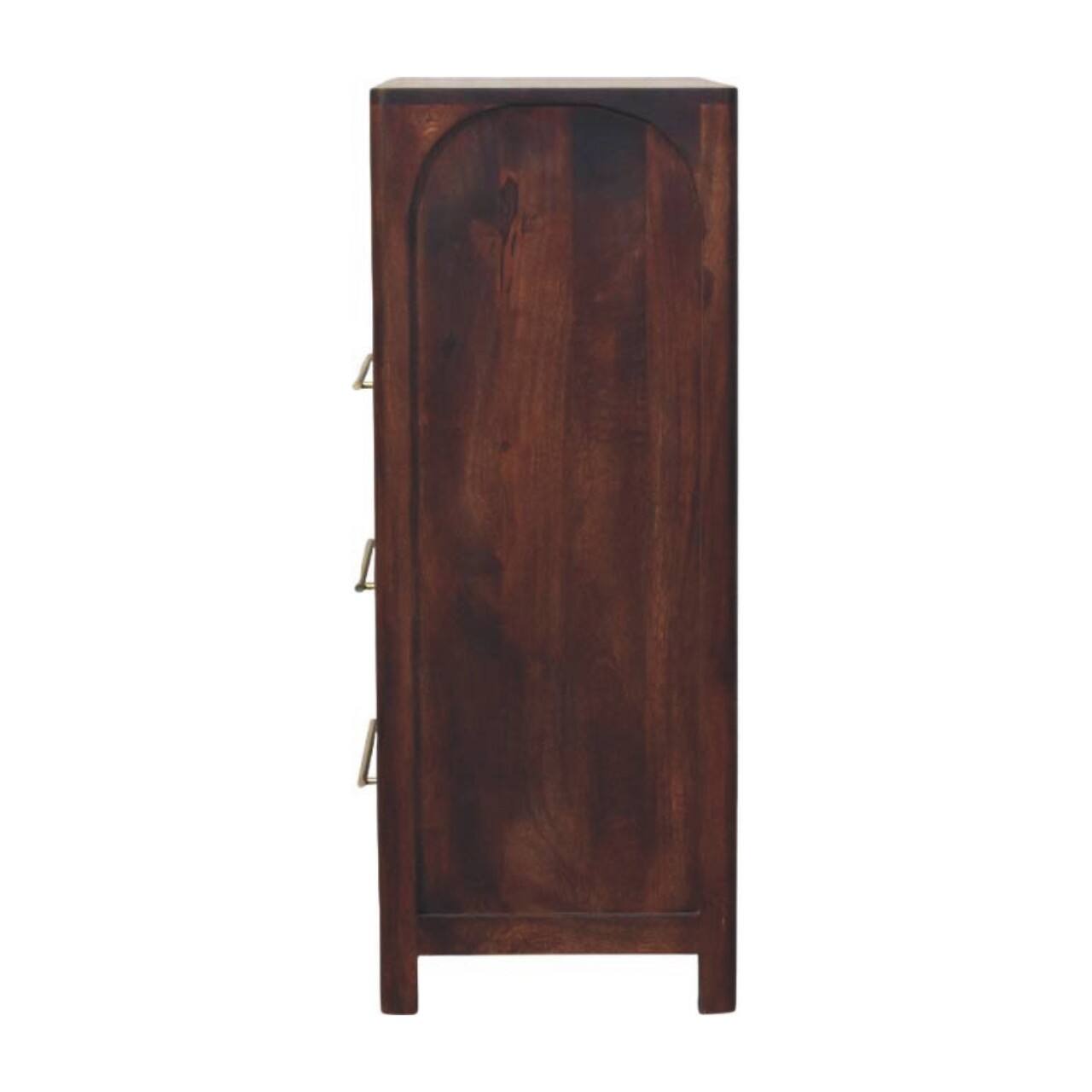 Alt View 4. Artisan Furniture - Artisan Furniture Solid Wood Arched Edge 3 Drawer Chest, Brown - Brown.