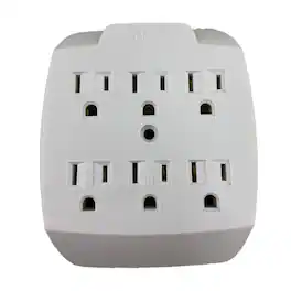 ProjeX - Grounded 6 outlets Adapter 1 pk