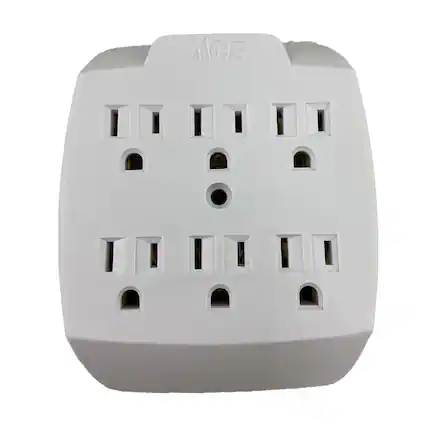 Front. ProjeX - Projex Grounded 6 outlets Adapter 1 pk.