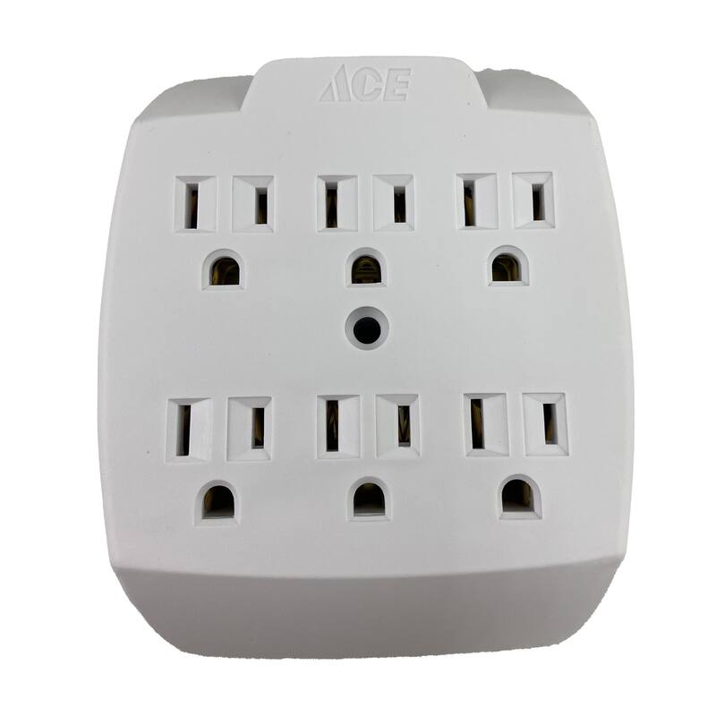 Front. ProjeX - Projex Grounded 6 outlets Adapter 1 pk.
