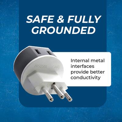 Orei Switzerland Plug Adapter (Type J) – 2 USA Inputs – 3 Pack Orei Switzerland Plug Adapter (Type J) – 2 USA Inputs – 3 Pack