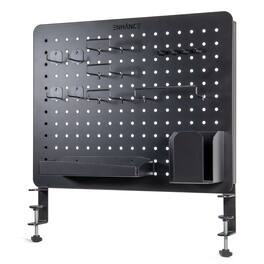 ENHANCE - Metal Pegboard Desk Organizer (18 x 14 in) Desk Peg Board (14 pcs) - Black