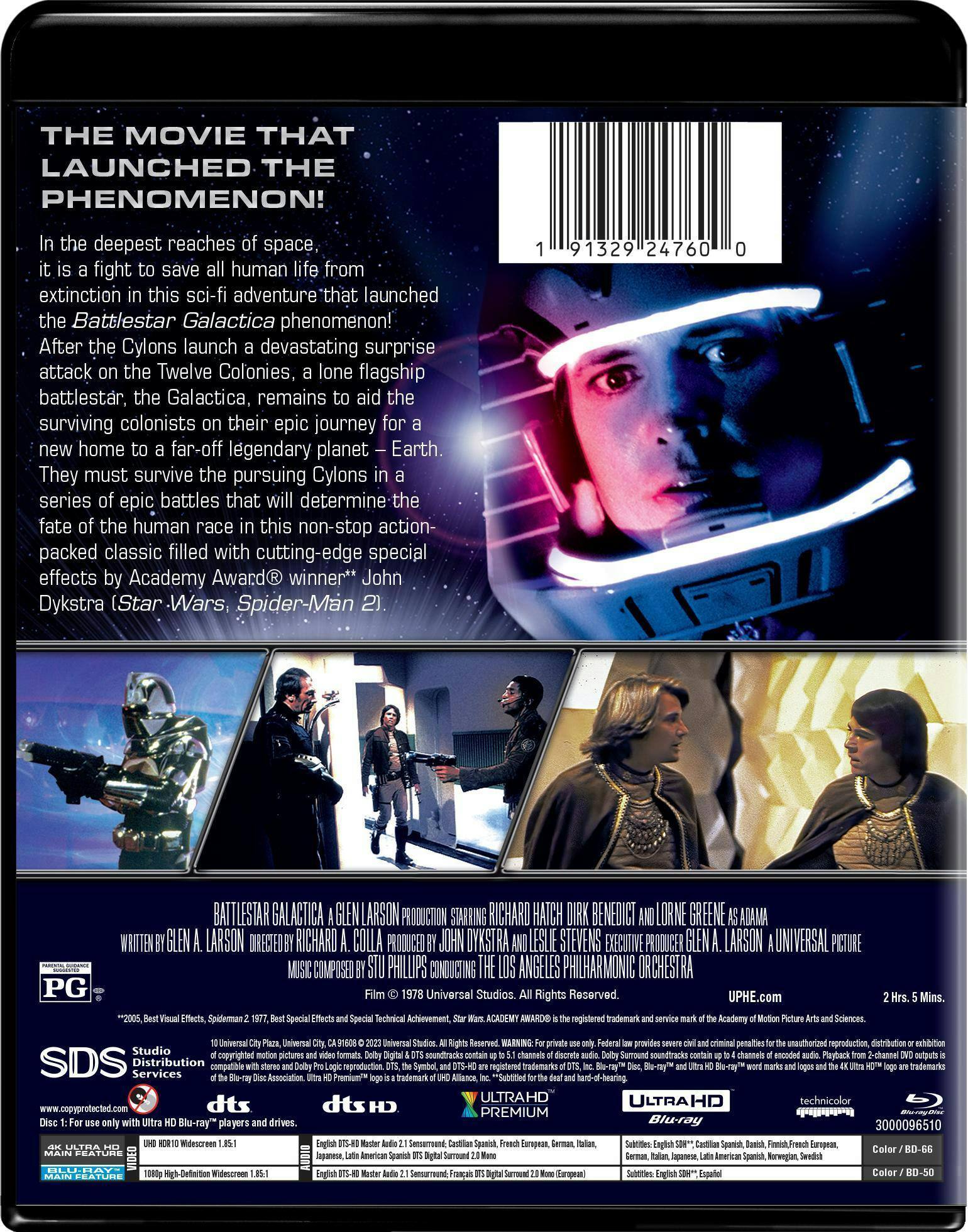Back. Battlestar Galactica: The Movie (4K Ultra HD + Blu-ray) [UHD].