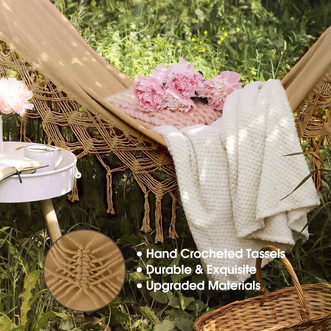 Hand Crocheted Tassels  
Durable & Exquisite  
Upgraded Materials