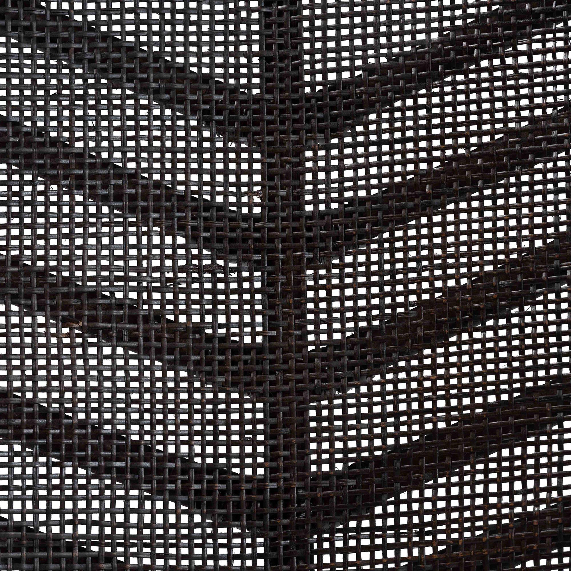 Alt View 3. bali & pari - Oscar Natural Rattan Dining Chair - Handwoven Wicker Accent Chair with Chevron Back and Armrests - Espresso.