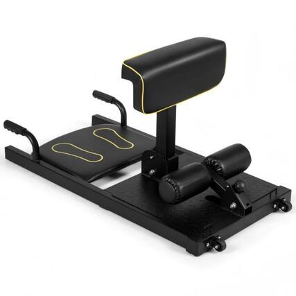 Front. SKONYON - 8-in-1 Multifunction Home Gym Squat Machine - Black.