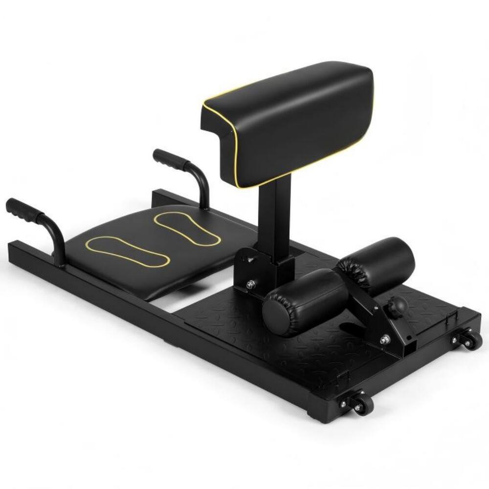 Front. SKONYON - 8-in-1 Multifunction Home Gym Squat Machine - Black.