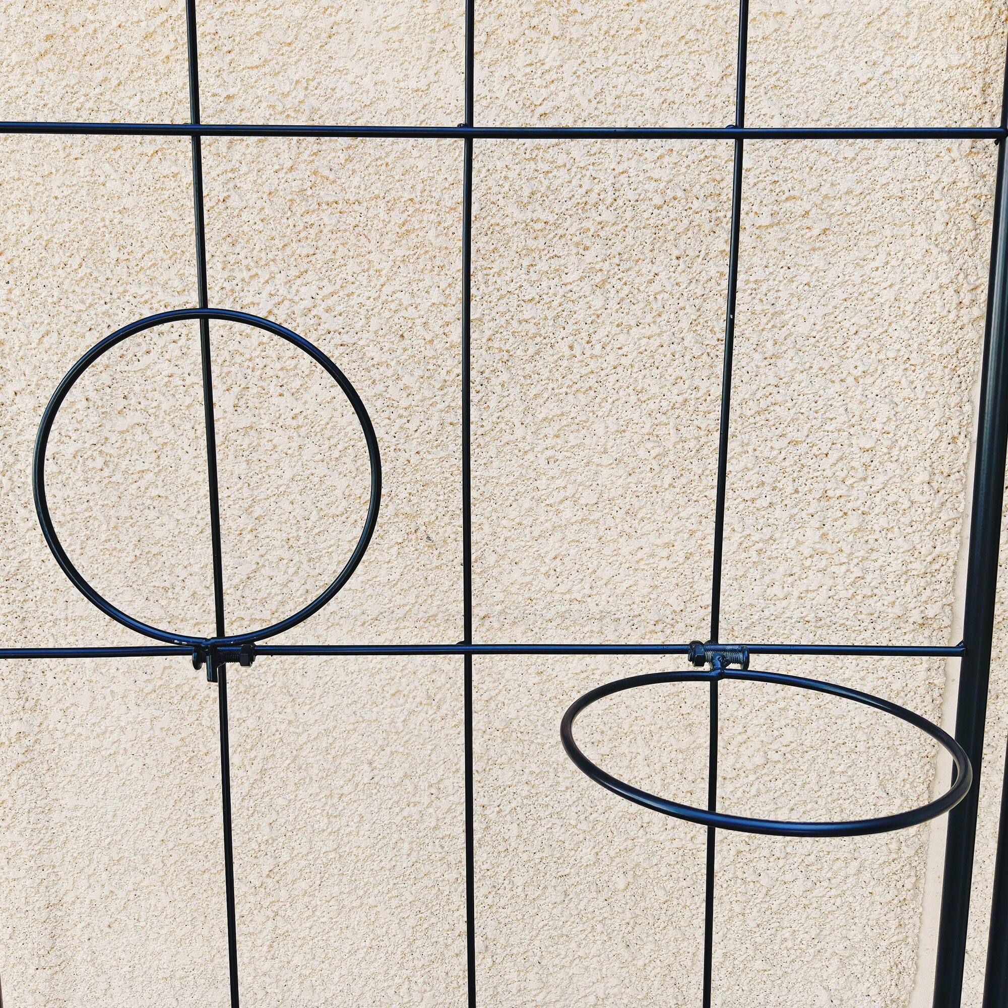 Alt View 4. Loheer - 2 Pack 6.6 ft x 1.6 ft Metal Garden Trellis for Climbing Plants - Black.